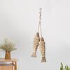 Wood Fish Hanging Ornament Shaped Sign Wall Decoration for Backdrop Living Room