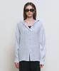 GENERALIDEA Summer Loose Fit Wrinkle Hooded Shirt [Sky Blue] / Gf1Lsh512