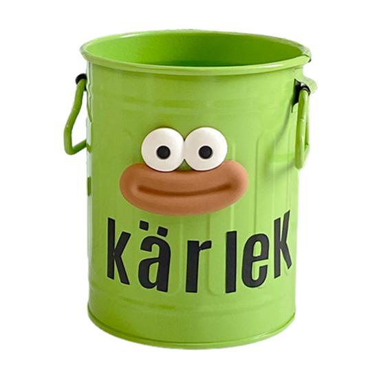 Cartoon Pen Holder Metal Storage Organizer for Pens Pencils Erasers Crayons Markers Large Capacity Desktop Pen Stand for Office School