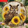 4 Different Styles of Wooden Sign with Owls Pattern, Unique Decorative Plaques for Front Door, Wall Hanging Decor, Ideal Gift for Friend & Family