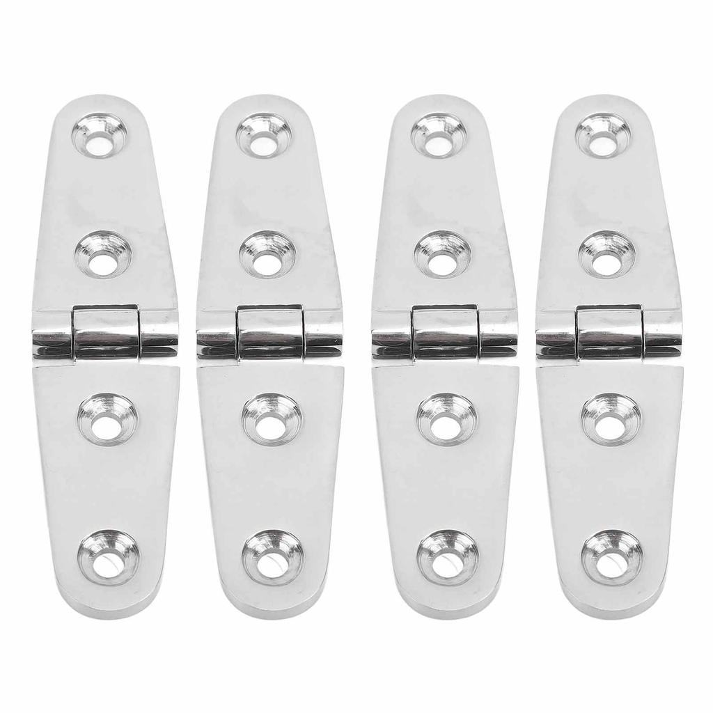4Pcs Boat Hatch Hinge 316 Stainless Steel Rust Proof Sturdy Marine Hatch Hinge for Yacht 103 X 27mm   4.1 X 1.1in