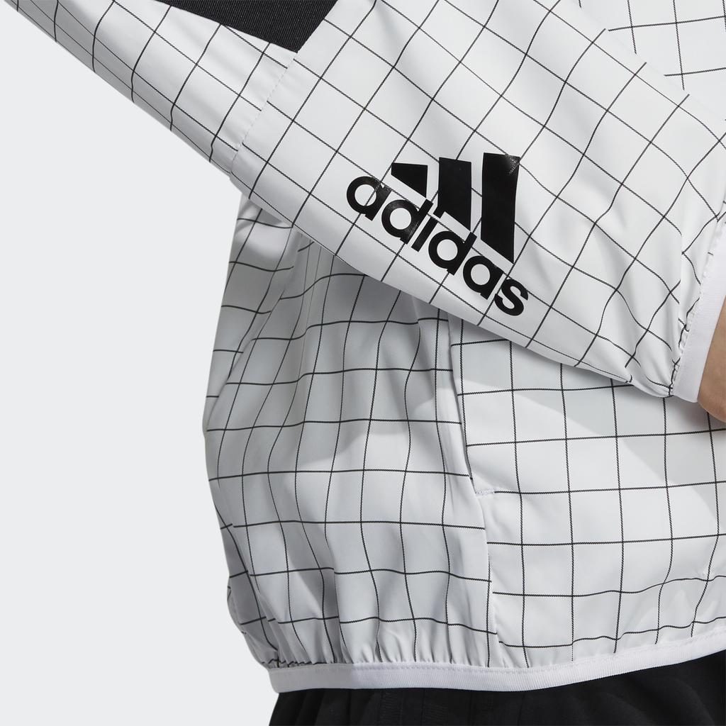adidas ВНД. Клетчатая повседневная спортивная куртка с капюшоном женская куртка белая GJ7725