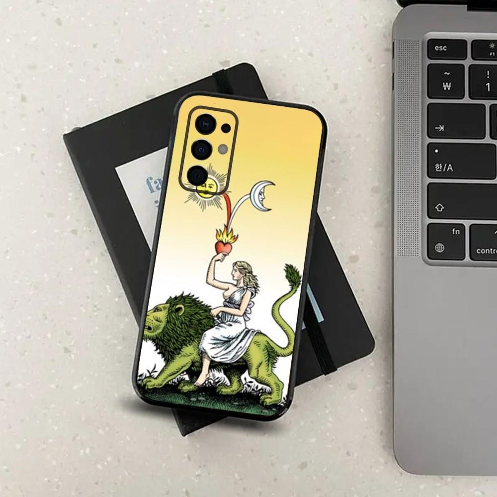 Египет M-Загадочный Таро Чехол для Телефона Для Samsung S24,S21,S22,S23,S30,Ultra,S20,Plus,Fe,Lite,Note,10,9,5G Черный Мягкий Чехол