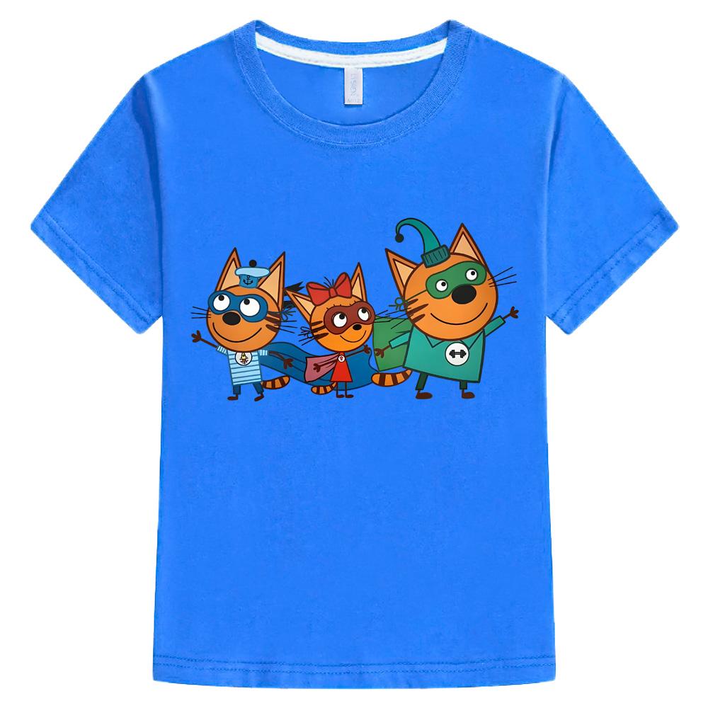 Kid-e-cats Новая Милая Детская Футболка Мультяшный Принт Футболки для Девочек Лето 100% Хлопок Веселая Футболка для Мальчиков Модная Детская Футболка с Короткой Рукавой Аниме Футболка