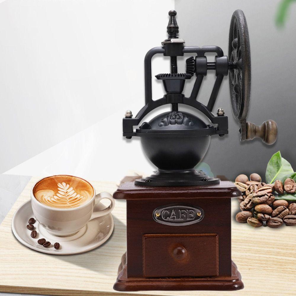 Hand Cranked Vintage Coffee Bean Grinder Manual Coffee Grinding Machine Coffee Mill Burr Cafe
