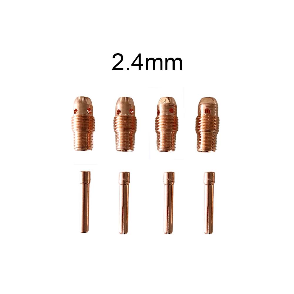 8Pcs WP9 20 25 Torch 1.0/1.6/2.4/3.2mm TIG Collet And Collet Body 13N21 13N22 13N23 13N24 13N26 13N27 13N28 13N29
