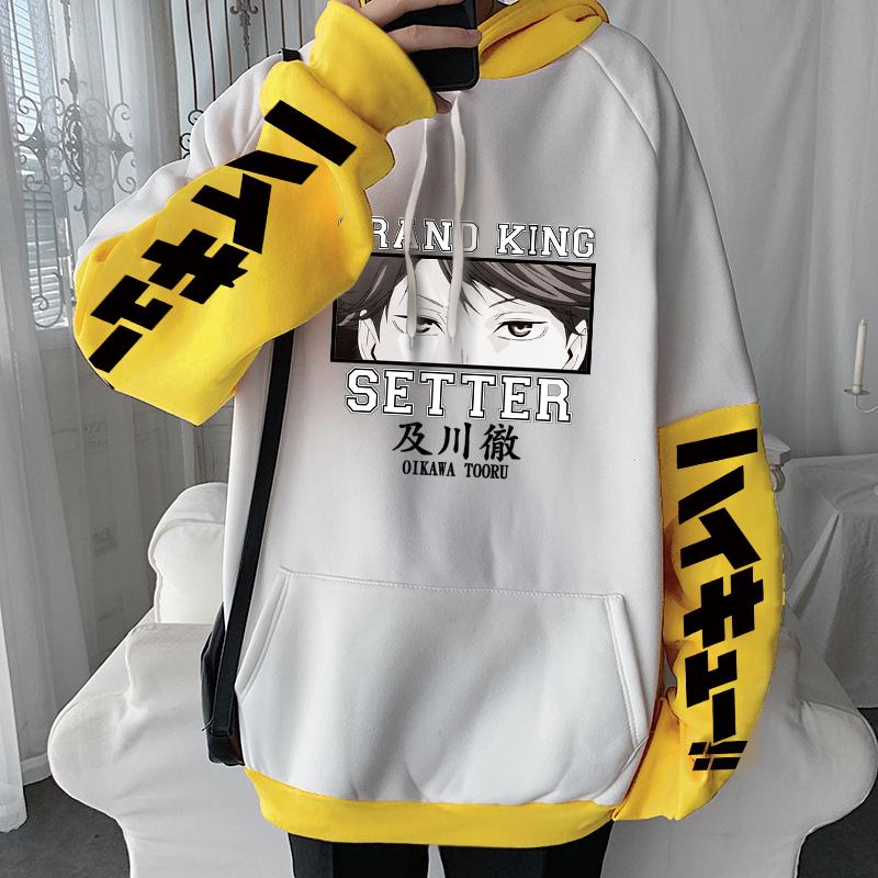 Аниме Haikyuu Harajuku Oikawa Tooru Eyes Manga толстовки унисекс с длинными рукавами оверсайз зимние волейбольные детские толстовки с героями мультфильмов