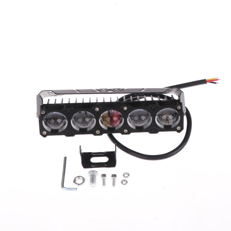 Мотоциклетный светодиодный прожектор двухцветный ближний/дальний свет противотуманные фары для автомобиля грузовика внедорожника UTV мини линза фара фара для вождения