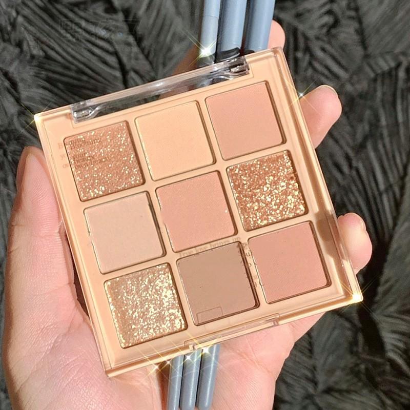 9 цветов матовые мерцающие тени для век Pallete блестящие тени для век водостойкие стойкие пигменты для глаз тени для век красота макияж косметический