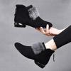 Shoes Women Winter Warm Women's Boots Low Heel Non Slip Commuter Office Shoes Fashion Zipper Short Boot