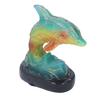 Animal Table Lamp Retro USB Plug in Decorative Resin Dolphin Shape Desk LED Night Light for Bedroom Living Room