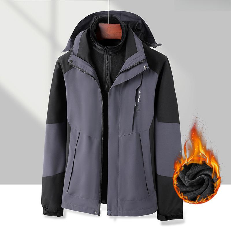 Куртка Мужской и Женский Комплект из двух частей, Утепленный флисовый комбинезон