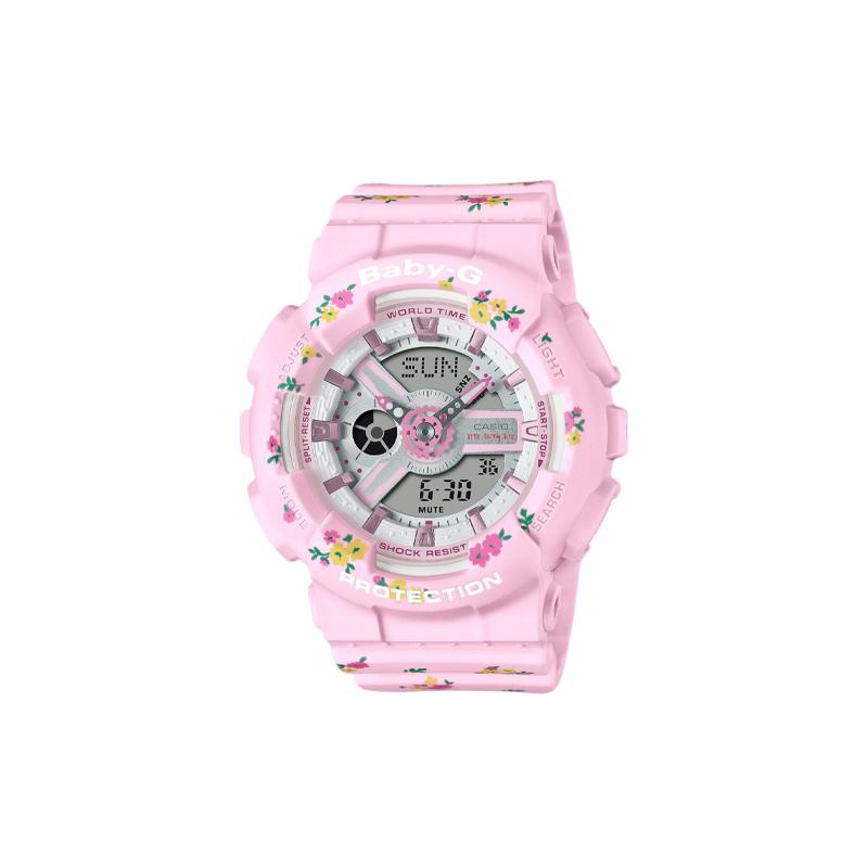 Casio BABY-G little sun bit специальная коллаборация цветочный узор противоударные и водонепроницаемые спортивные часы кварцевый механизм ремешок из смолы BA-110LSB-4AJR