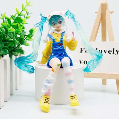 Новинка в наличии FuRyu Фигурка-стоппер для лапши Hatsune Miku -Версия с леденцом- PVC 15 см Аниме Фигурки Действия Модель Коллекция Игрушка