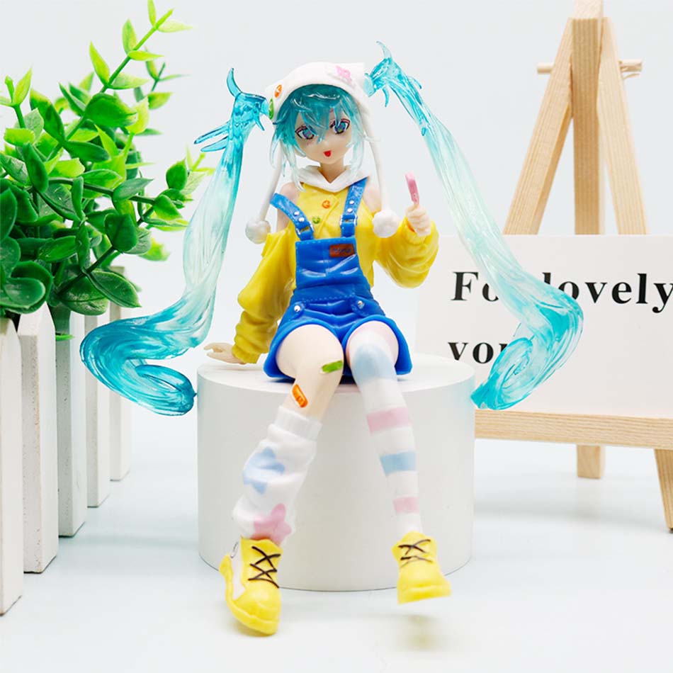 В наличии Колпачок-стоппер для лапши Hatsune Miku -Версия с леденцом- ПВХ 15 см Аниме Фигурки Действия Модель Коллекция Игрушка