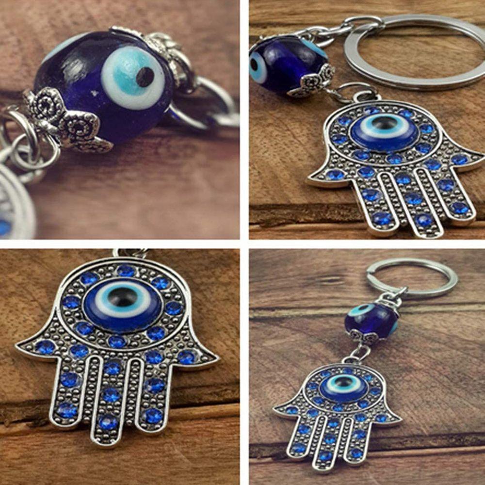 Good Luck Key Holder Car Keyrings Amulet Evil Eye Protection Charm Hamsa Keychain Fatima Hand