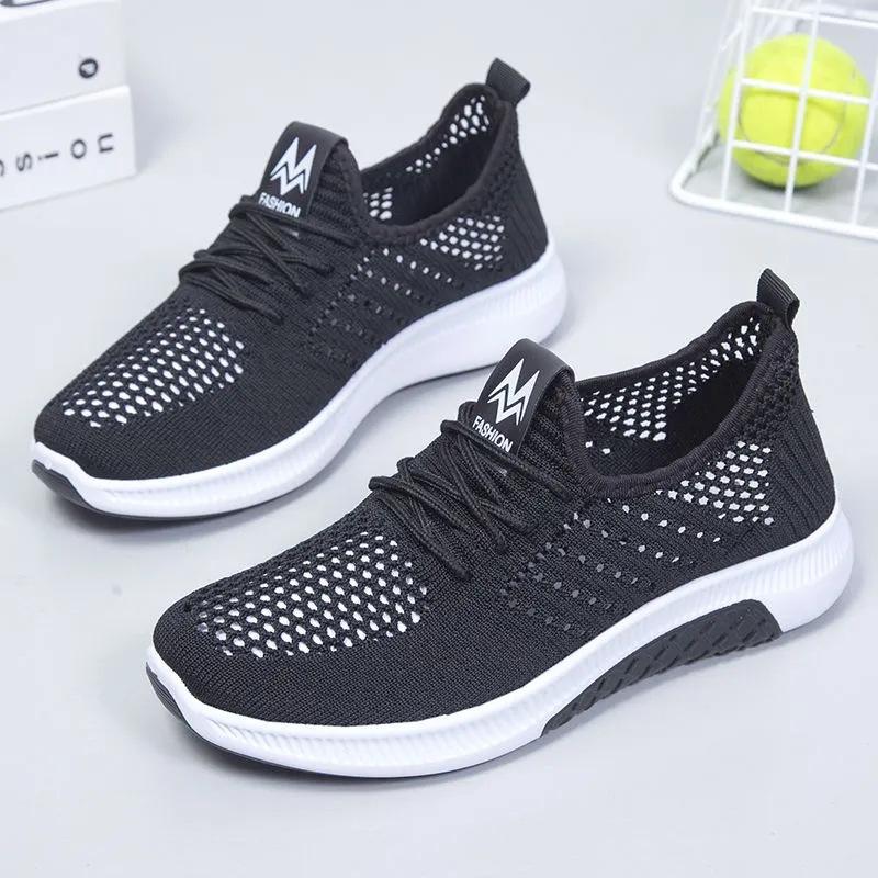 Женская повседневная обувь на плоской подошве, модная вулканизированная обувь с дышащей сеткой, женские кроссовки, летние женские туфли-лодочки