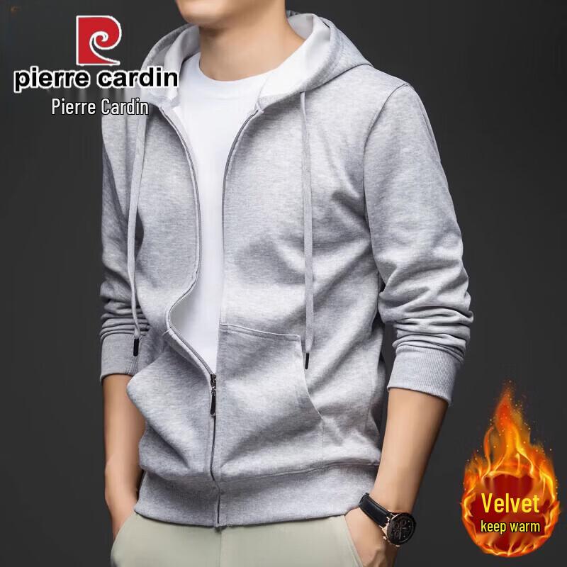 Pierre Cardin Men's Fleece Lined Full-Zip Hoodie Sweatshirt