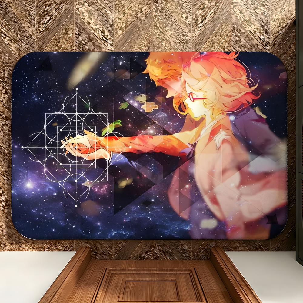 Anime K-Kyoukai n-no K-Kanata Floor Mat Soft Flannel Floor Mat Suitable for Entryways, Living Rooms, Bedrooms, and Bathrooms