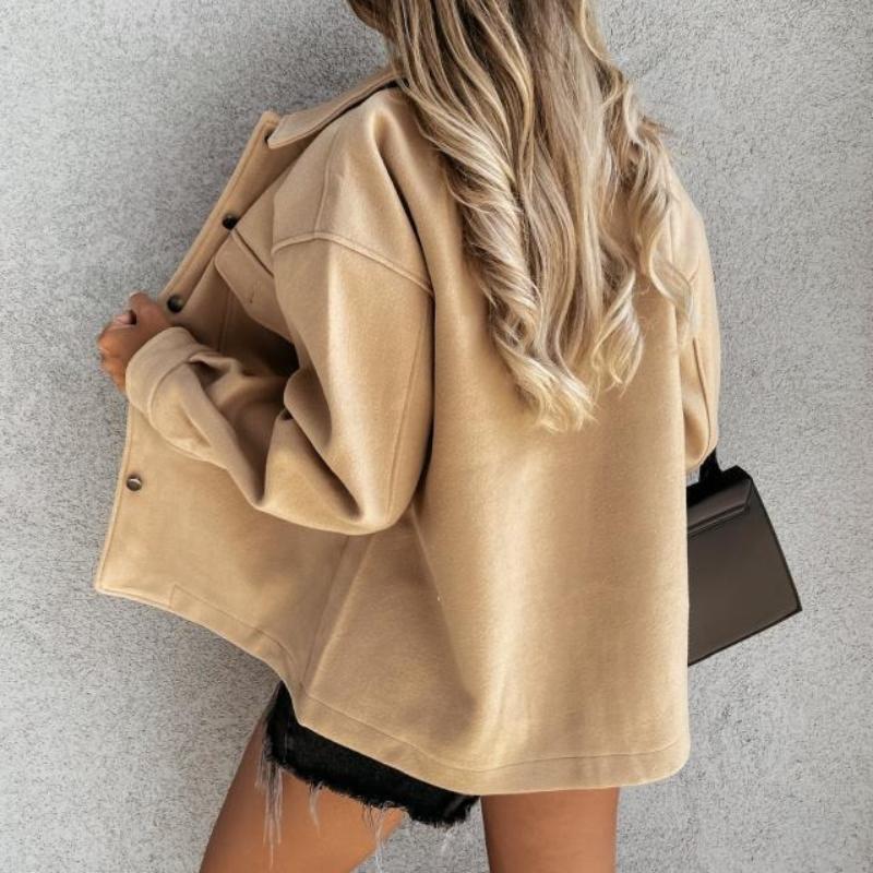 Женские тонкие толстые пальто с винтажным карманом на лацкане однобортные женские короткие пальто осень-зима модная женская верхняя одежда