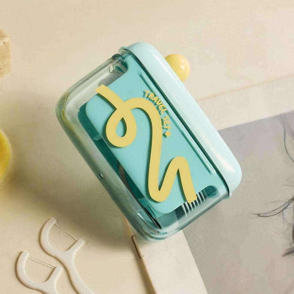Press-on Automatic Pop Dental Floss Box Dustproof Dental Floss Pick Dispenser  Outdoor