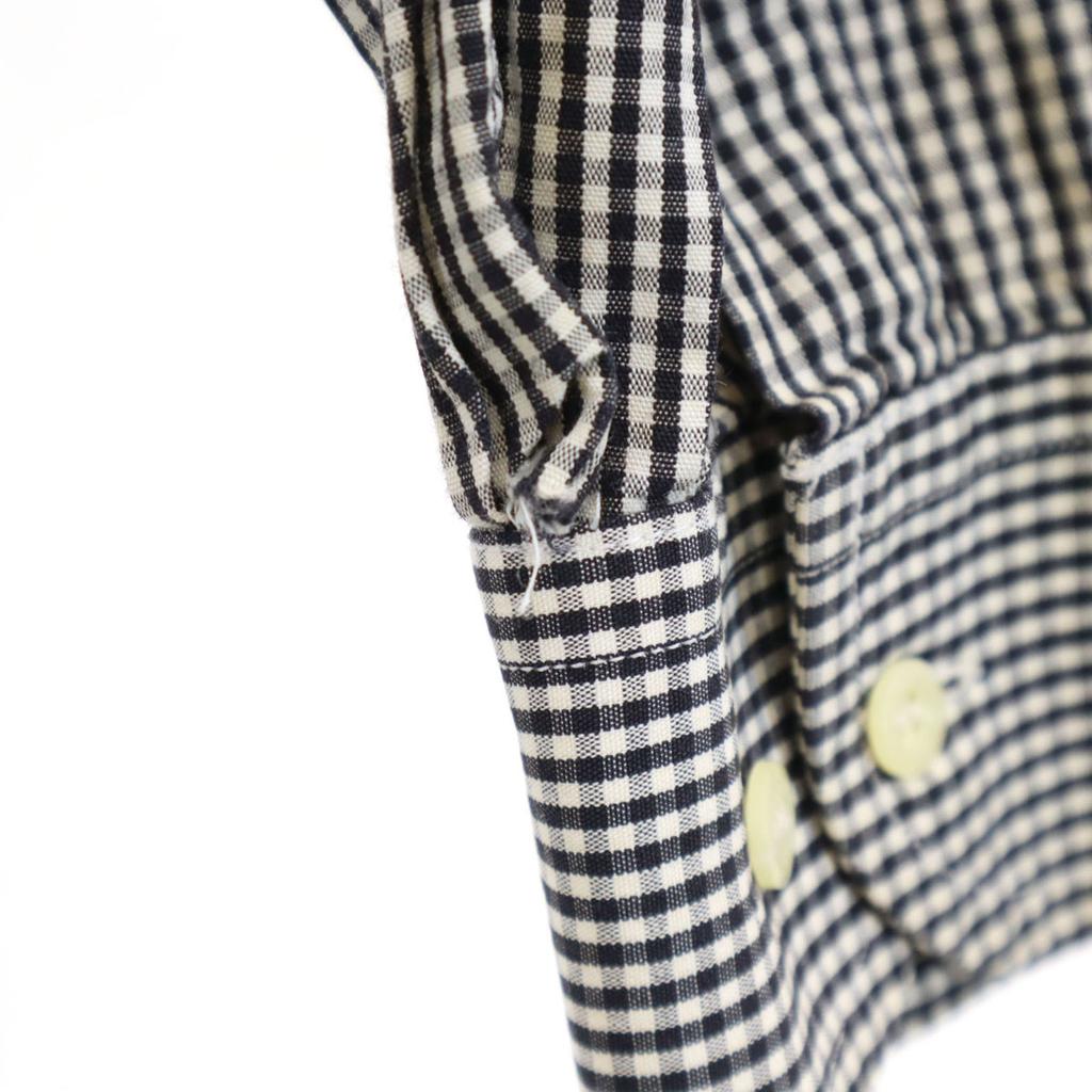 Fendi Клетчатая рубашка с длинным рукавом на пуговицах 40 черная Мужская Б/У