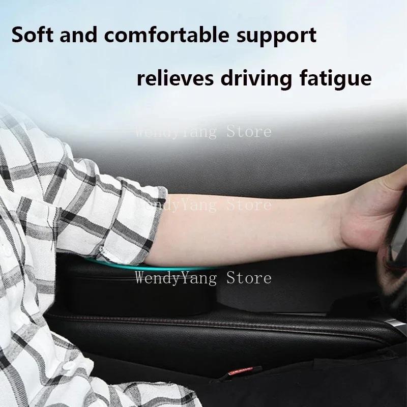 Ящик для хранения в дверце автомобиля, подлокотник, кожаный органайзер для деталей салона автомобиля, регулировка подлокотника, поручня, усиленная подкладка, универсальная