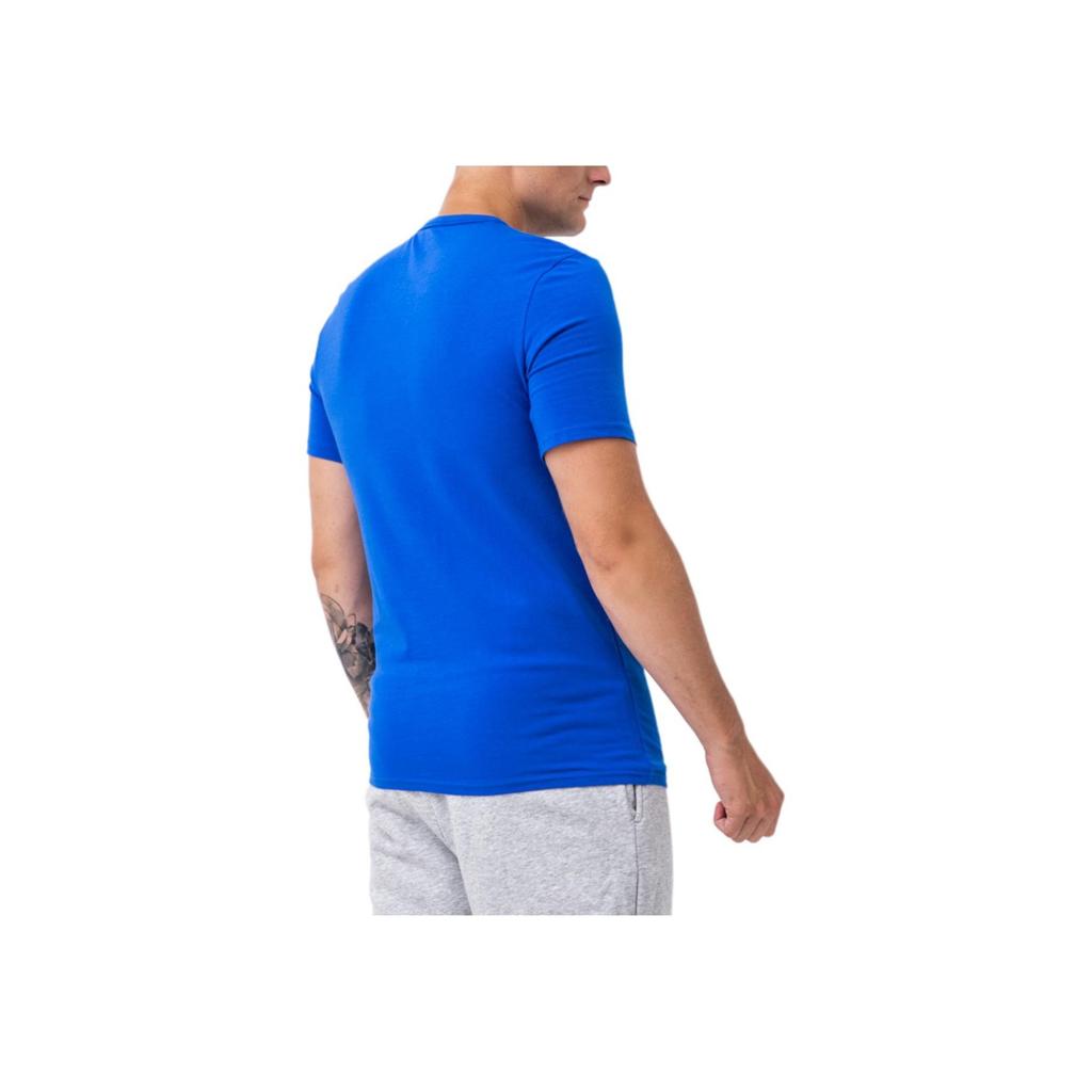 Calvin Klein Футболка мужская с принтом логотипа в виде букв, удобная, простая, с круглым вырезом и коротким рукавом, синяя, NM1903-401