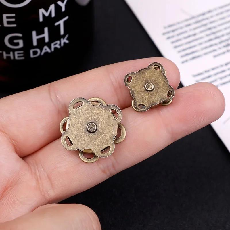 18 мм Магнитные Кнопки DIY Магнитные Застежки для Шитья Застежка для Кошелька Металлическая Кнопка для Кошелька Аксессуары для Сумок Пряжки для Одежды и Рукоделия