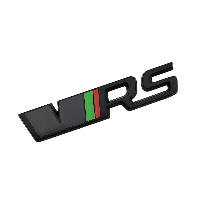 AHUQ1 3D Metal Silver Black VRS Logo Emblem Car Mudguard Badge Trunk Decal for Skoda Fabia Kodiaq MK2 MK3 A7 A5 Sticker