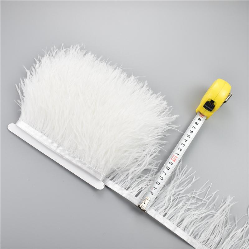 Перья1Метр Натуральная бахрома из страусиных перьев 8-10 см Цветные пушистые перья Отделка для шитья платьев Декор одежды Декор для вечеринок