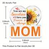 Acrylic Sign Table Decor - 'You Are My Sunshine I Love You Forever & Always Mom' Heart-Shaped Sunflower & Butterfly Design, Contemporary Farmhouse