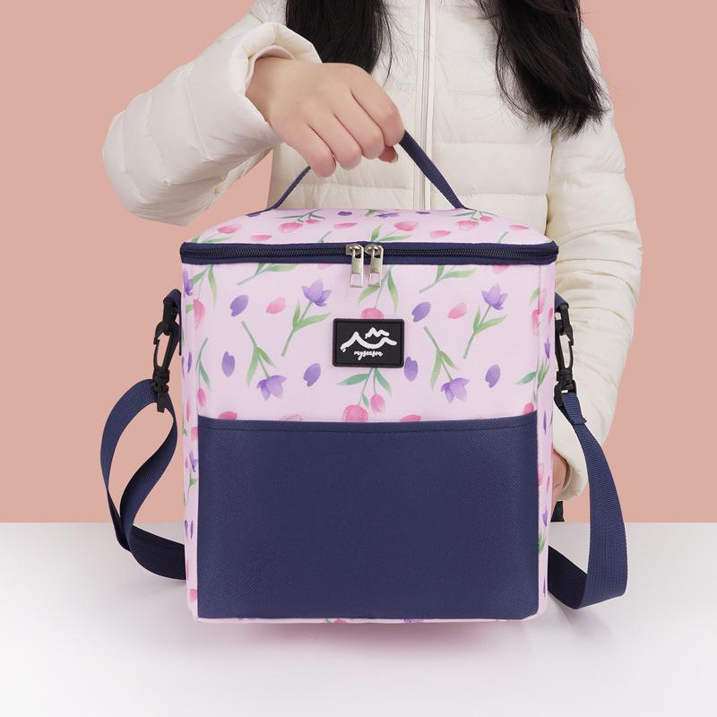New Insulated Lunch Bag - Large Handheld Ice Bag for Outdoor, Work & School Food Preservation