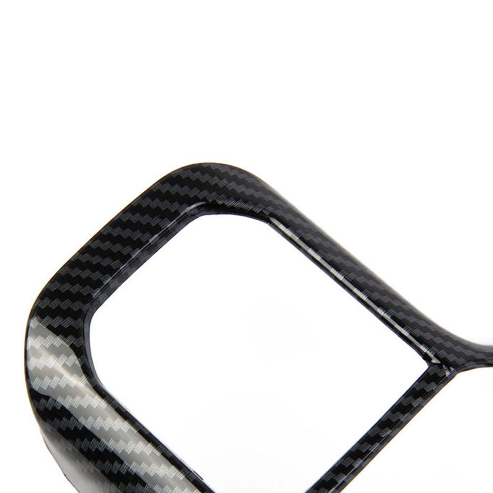 Carbon Fiber Style Steering Wheel Frame Cover Trim For 2021-2022 Ford F150 F-150