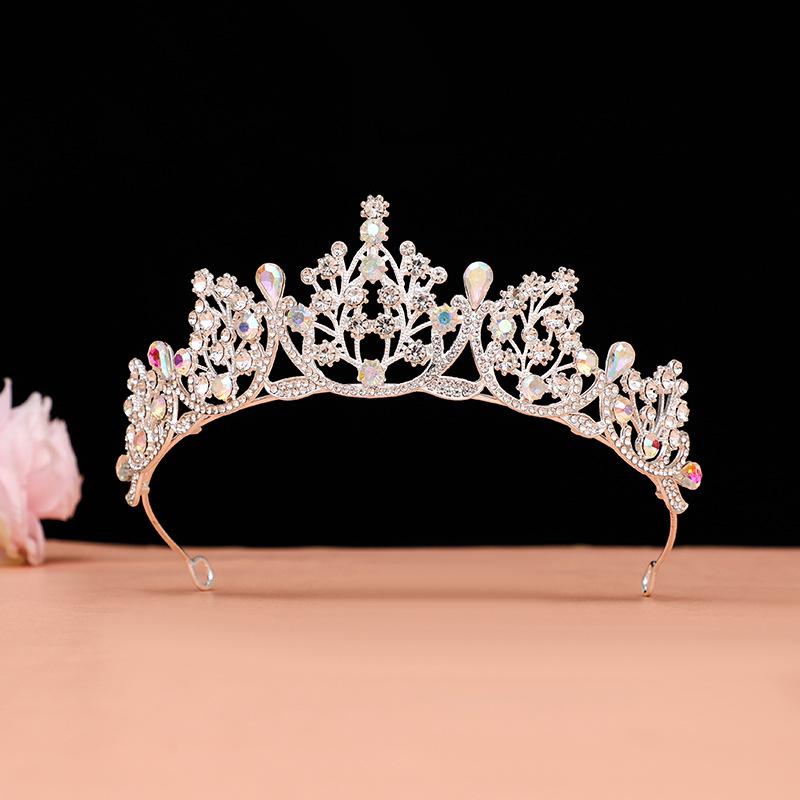 Crystal Red Princess Crown Headdress: Sweet Bridal Hair Accessory & 18th Birthday Gift