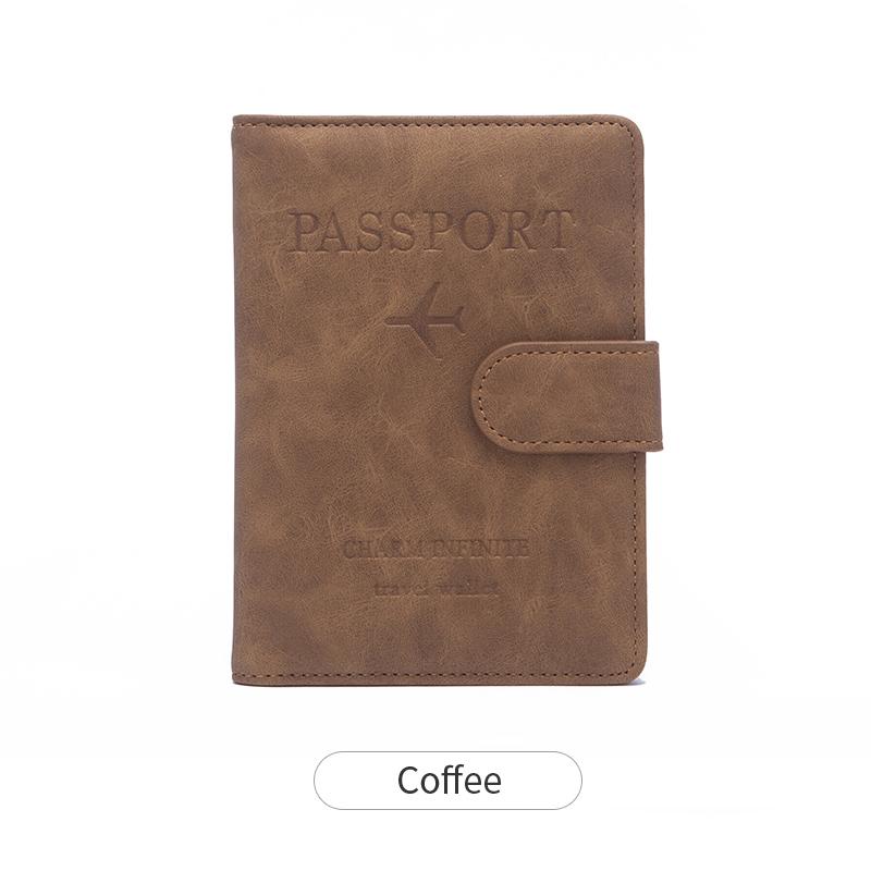 Обложка для паспорта, усовершенствованный кожаный защитный чехол для путешествий с защитой от RFID, подходит для паспортов/кредитных карт/авиабилетов,