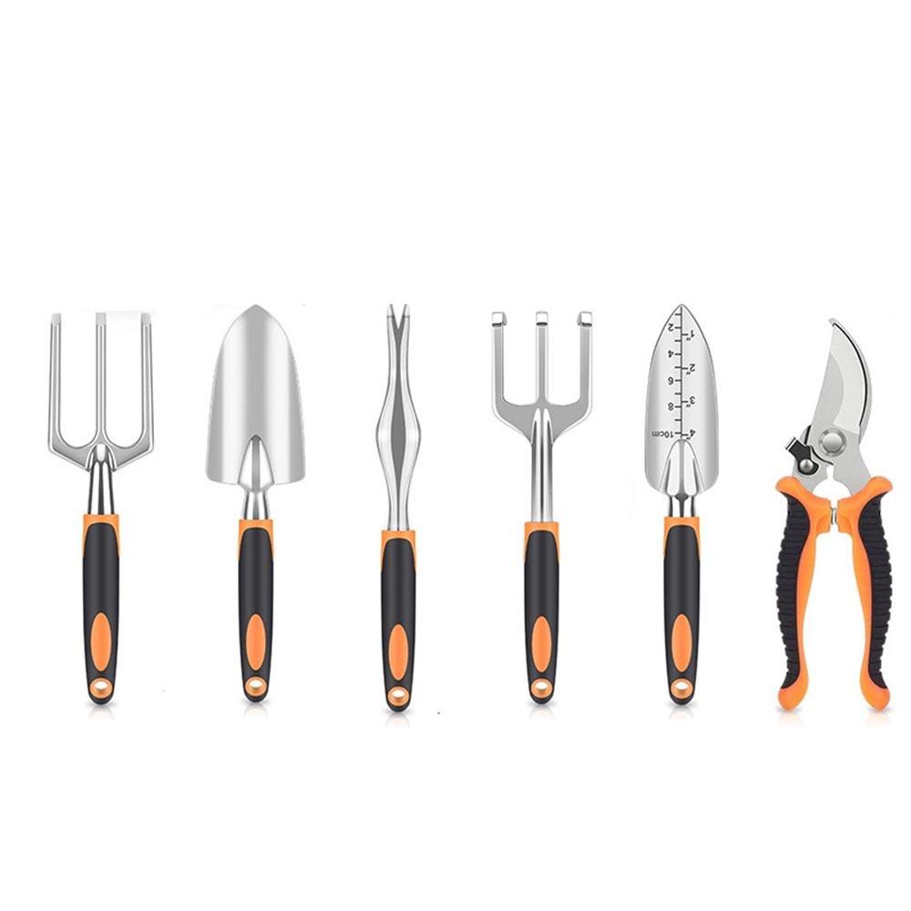 Hand Rake Garden Tool Set Three-pronged Shovel Wide Shovel Garden Shovel Pruning Shears Root Extractor Transplant Trowel Weeding