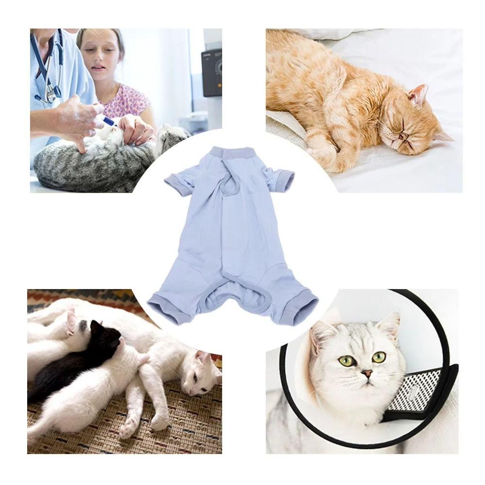Comfortable Cat Recovery Suit Breathable Pet Jumpsuit Cat Sterilization Suit Neuter Recovery