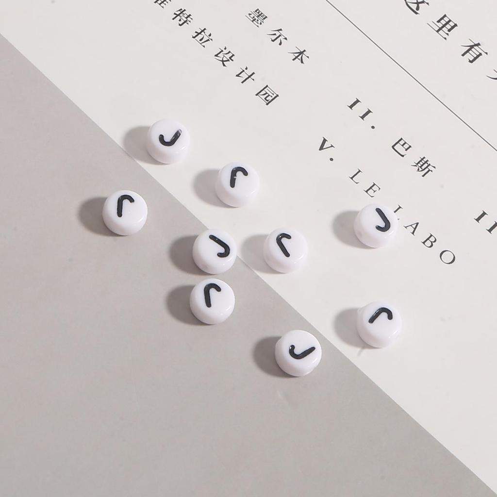 100 шт. бусины с буквами, круглые бусины с буквами алфавита, акриловые бусины, сделай сам, изготовление ювелирных изделий, браслет, ожерелье, аксессуары