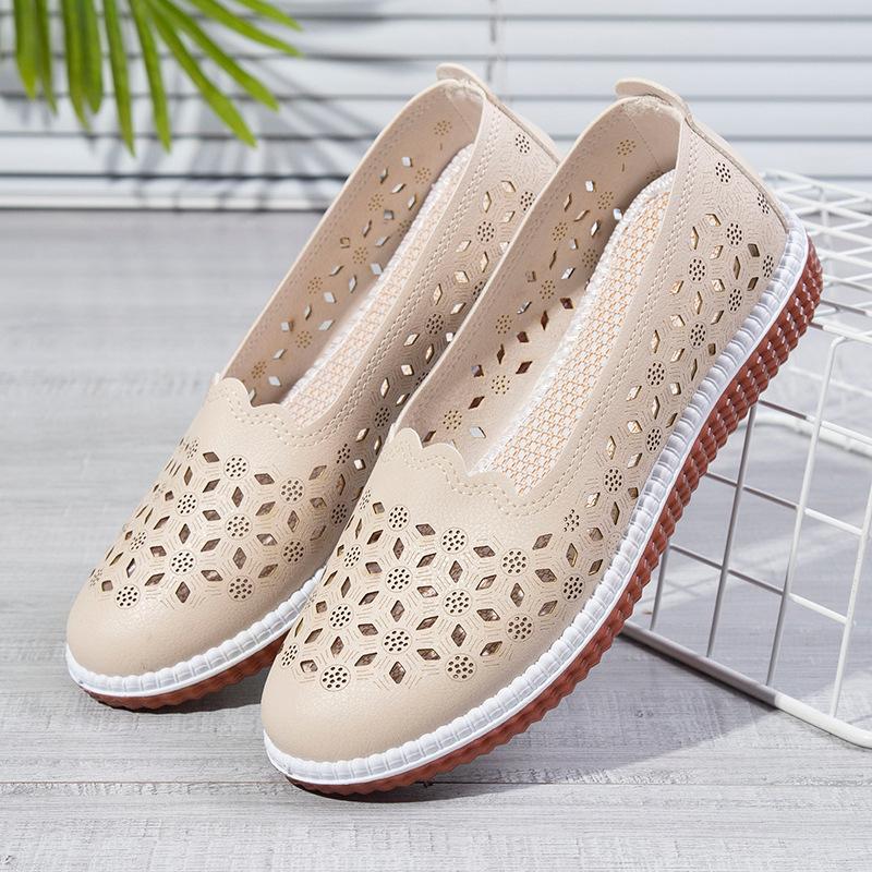 2023 летние сандалии, женская обувь на плоской подошве, дышащая повседневная обувь с сетчатой ​​подкладкой, противоскользящая обувь на мягкой подошве на плоской подошве