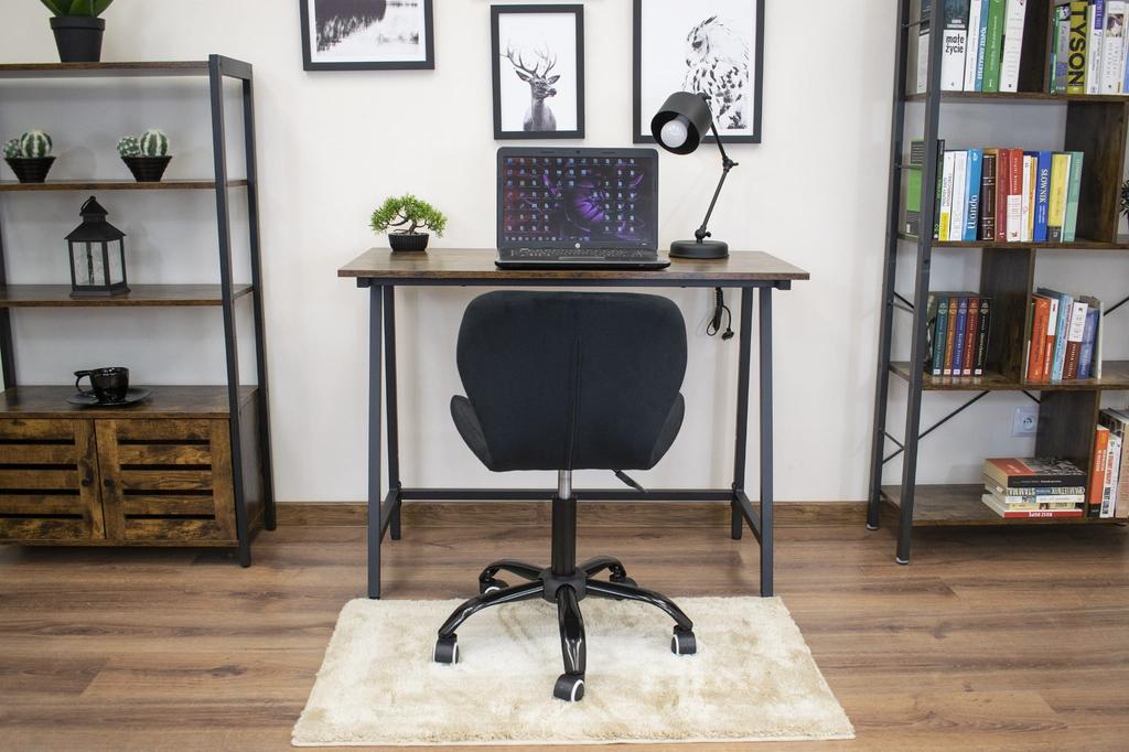 NOTO velvet swivel chair - black