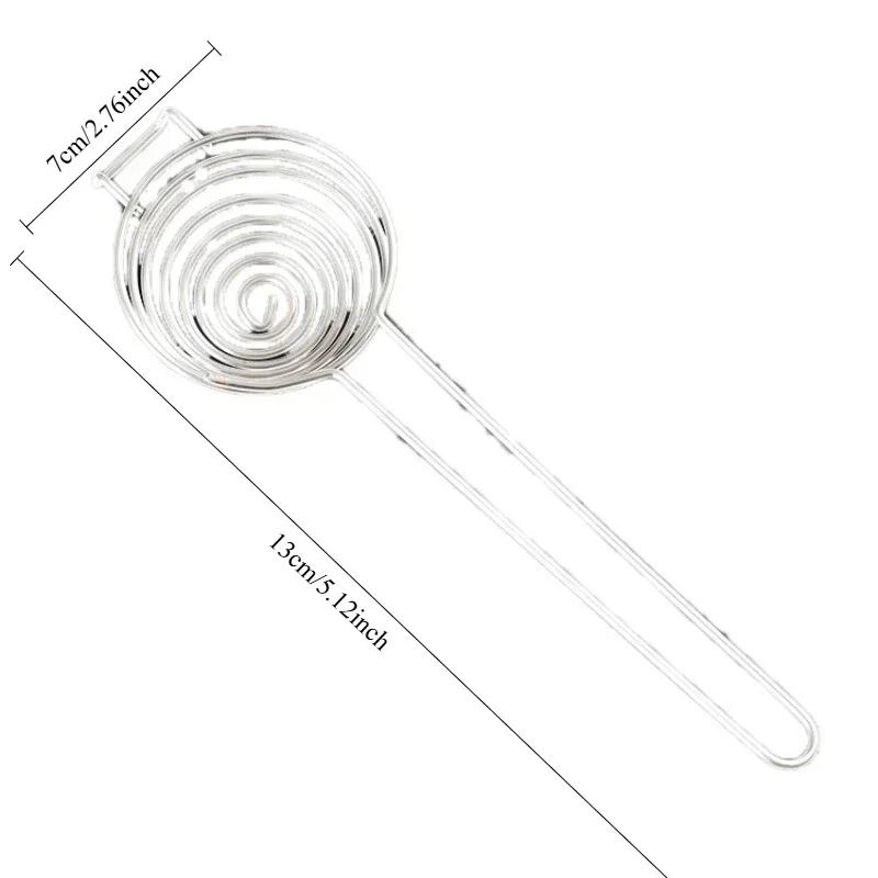 Портативный спиральный сепаратор для яичного белка из нержавеющей стали с длинной ручкой, бытовые инструменты для яиц, кухонные принадлежности, кухонный инструмент