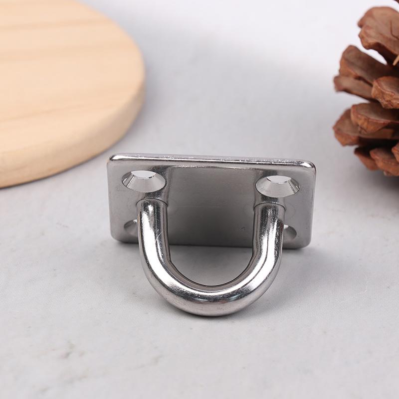 2 шт. Универсальная квадратная рым-пластина с круглым кольцом из нержавеющей стали, судовой болт, крепежная пряжка, морские аксессуары для паруса-тента