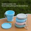 Складная чашка 180 мл, мини-выдвижная чашка, силиконовая портативная чайная чашка для путешествий, телескопическая кружка для кофе с крышкой