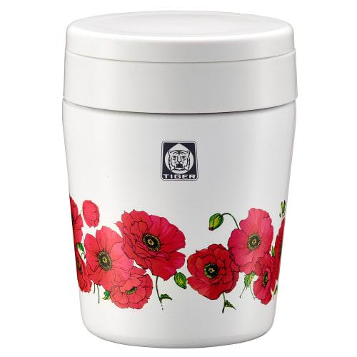 Tiger Vacuum Insulated Food Jar, 300ml, Web Exclusive, 100th Anniversary Model, Retro Poppy Pattern, MCL-T030WF