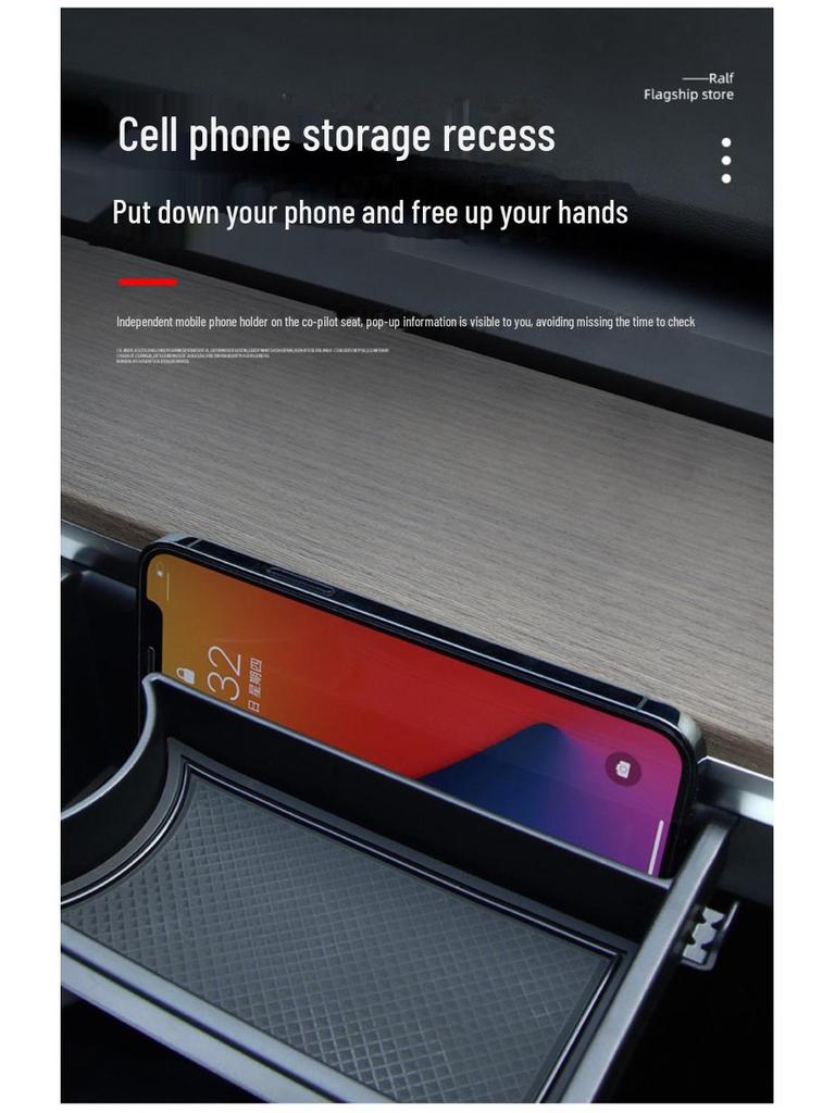 Силиконовый ящик для хранения вещей для подлокотника Tesla Model 3/Y