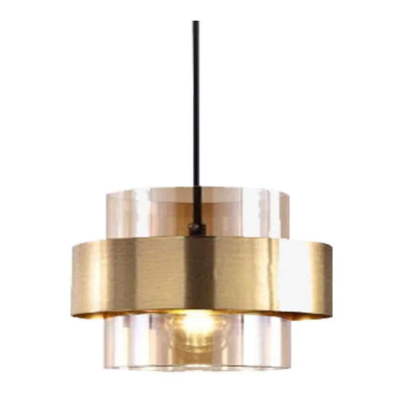 Роскошный креативный прикроватный подвесной светильник для спальни, подвесная лампа с двойным шаром, простой стеклянный светильник-люстра для бара и гостиной, фоновая стена