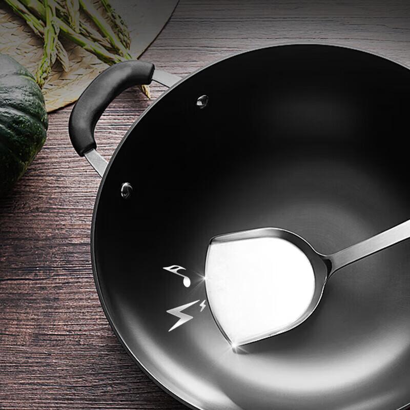 SUPOR 34cm True Rust-Resistant Cast Iron Stir-fry Pan