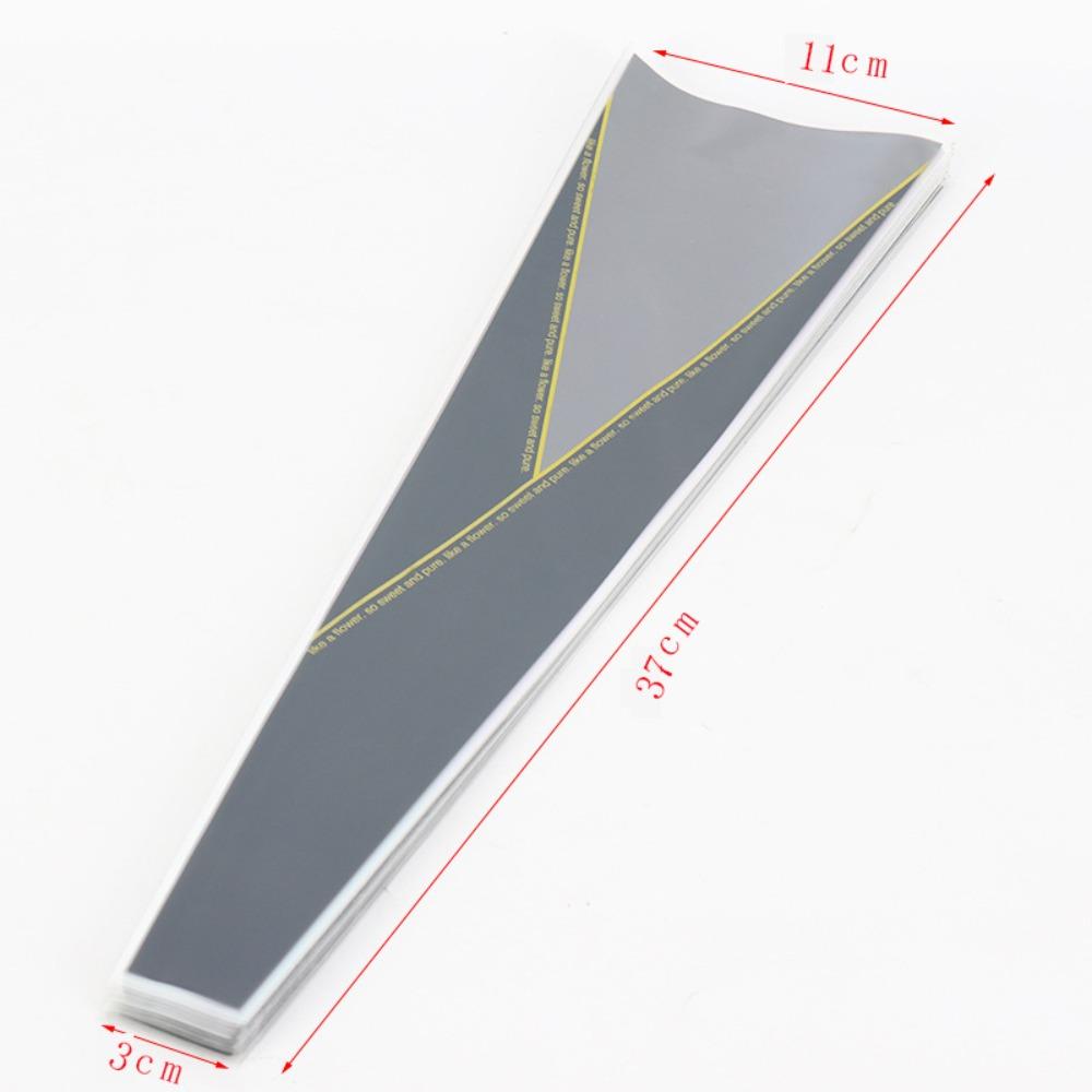 50 шт. Конусная упаковка для цветов, одиночные розы, цветочные обертки ко Дню святого Валентина