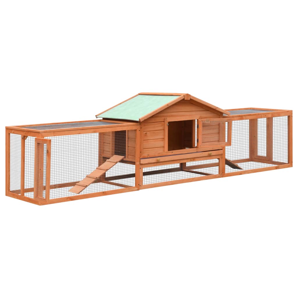 Rabbit Hutch 310 x 70 x 87 cm Pine & Spruce Wood